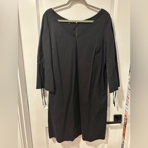 Lafayette 148 New York Elegant Black Long Sleeve Dress